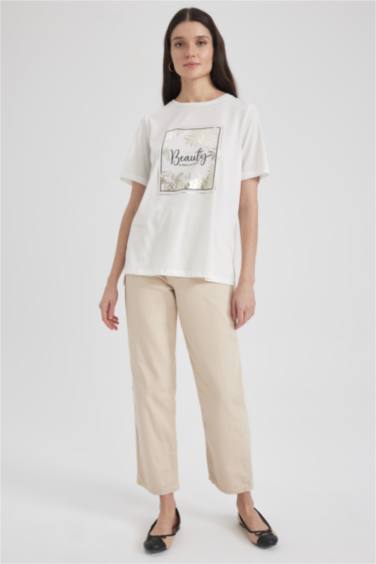 Regular Fit Bisiklet Yaka Kısa Kollu Tişört