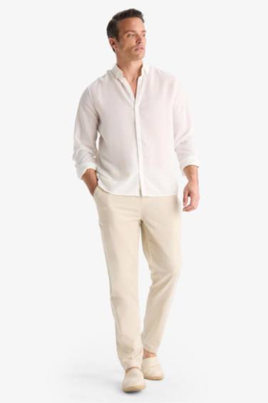 بنطلون جوجر قطن برجل ضيقة ورباط من الخصر