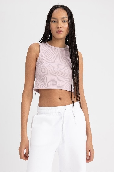 Débardeur Ctelé Coupe slim raccourcie Col rond