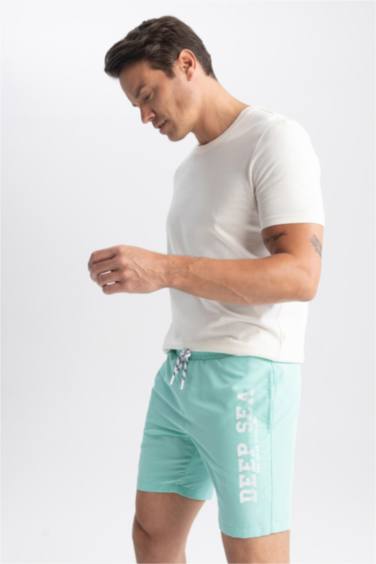 Regular Fit Midi Beach Shorts