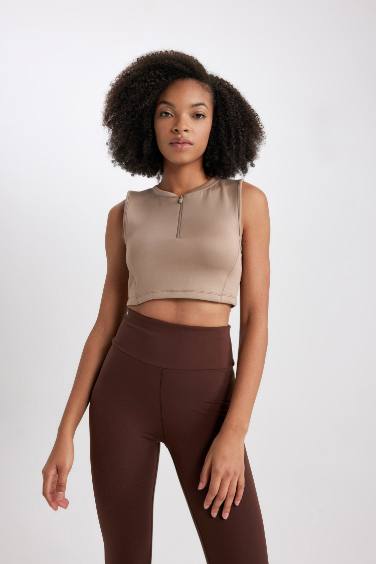 DeFactoFit Crop Top Halter Neck Sports Bralet