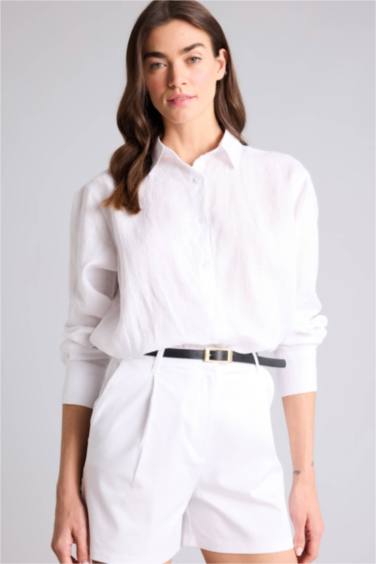 Oversıze %100 Keten Gömlek