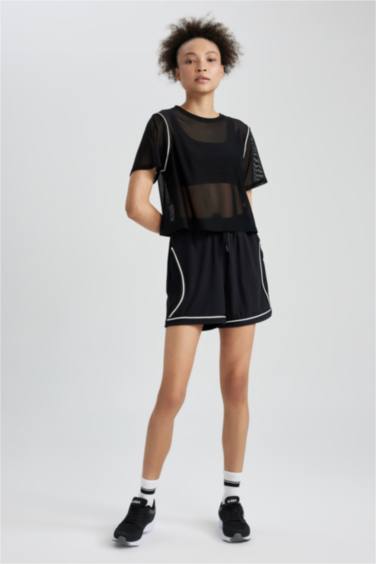 DeFactoFit Crop Sports Short Sleeve T-Shirt