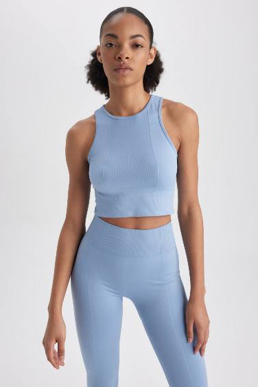 DeFactoFit Crew Neck Cotton Sports Tank Top