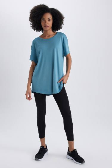 Defacto Fit Comfort Fit Crew Neck Sportsman Short Sleeve T-Shirt