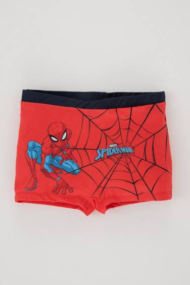 Baby Boy Regular Fit Spiderman Licensed Swim Shorts