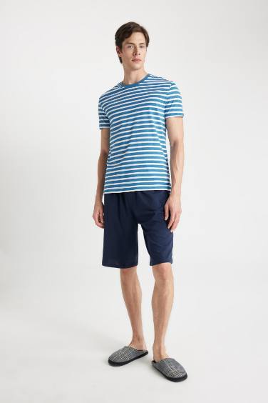 شورت بيجاما قصة عادية بجيب