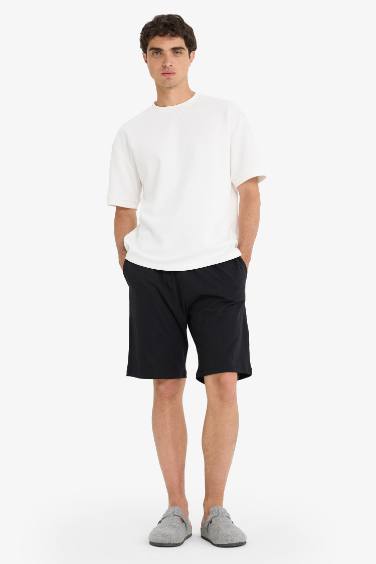 Regular Fit Basic Düz Cepli Şort Pijama Altı