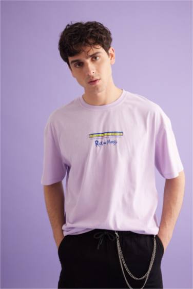 Rick and Morty дөңгелек жаға үлкен Қысқа жеңді футболка