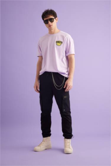 SmileyWorld Licensed Oversize Fit Crew Neck Printed T-Shirt