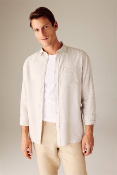 поло жаға мақта Ұзын жеңді көйлек