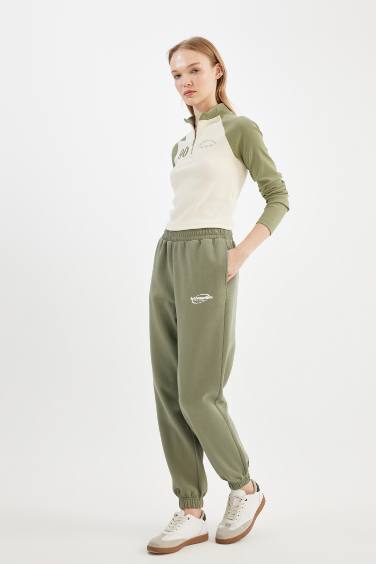 Printed Waist Leg Elasticated Pocketed Jogger Sweatpants