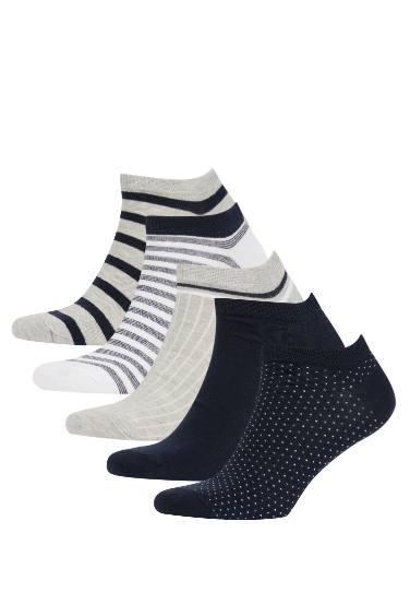 Men 5 Pack Cotton Booties Socks