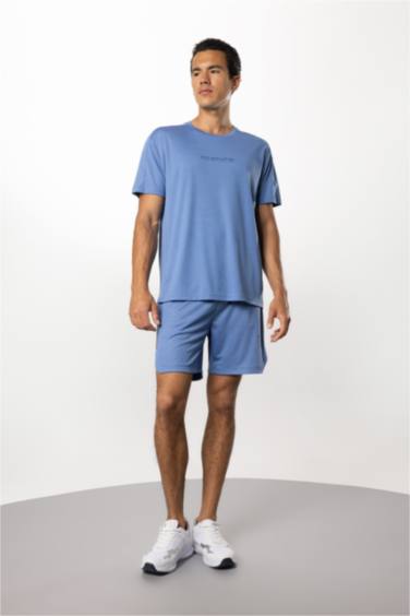 شورت سليم فيت أزرق من DeFactoFit