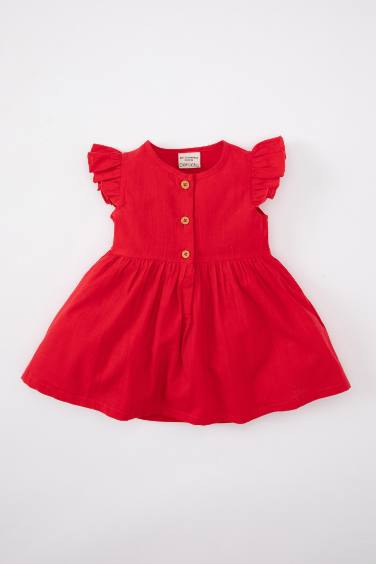 Robe en Lin Sans Manches pour Bébé Fille