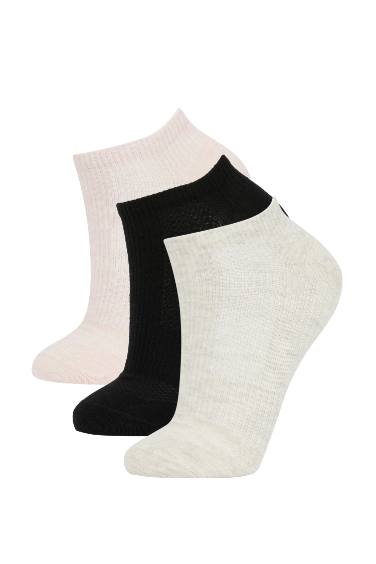 Femme Coton 3s Chaussettes Courtes