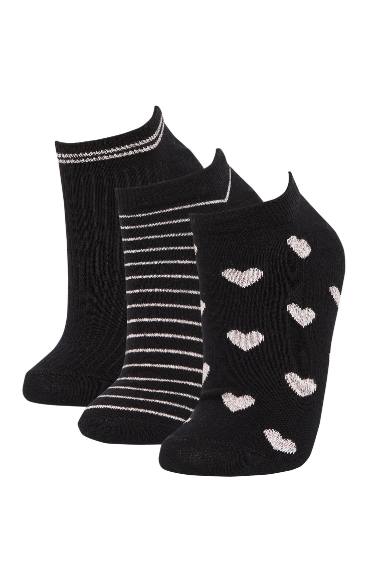 Lot de 3 paires de chaussettes en coton pour femmes Fall In Love