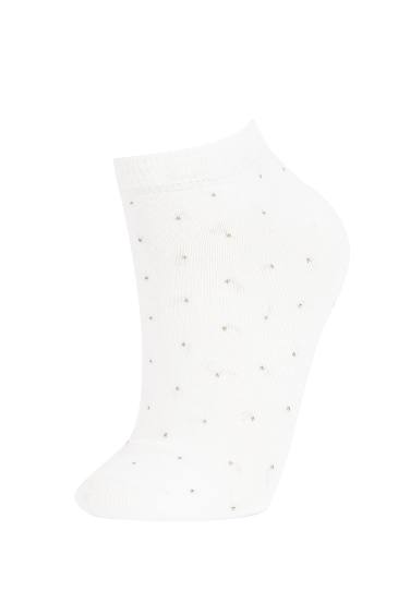 جوارب نسائي قطن قصير - 3 قطع