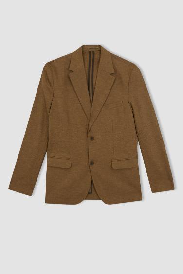 Regular Fit Linen Blend Blazer