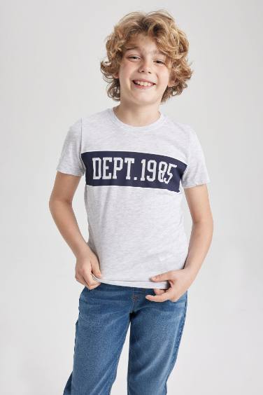 Boy Regular Fit Crew Neck Printed Short Sleeve T-Shirt