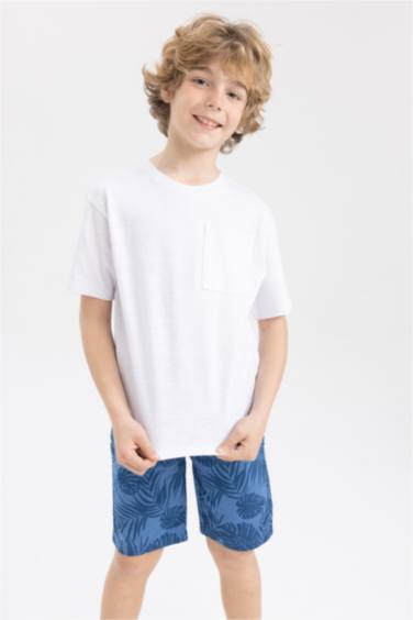 Garçon Col Ras Du Cou T-Shirt À Manches Courtes