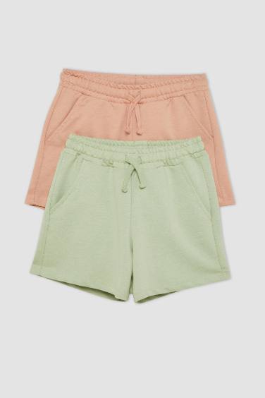 Lot de 2 shorts basiques pour fille