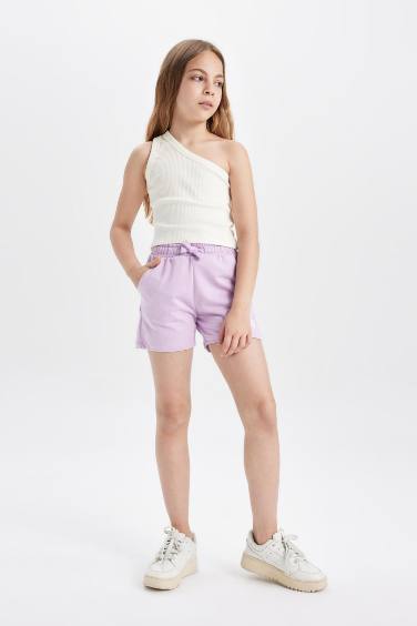 Girl Sweatshirt Fabric 2 Piece Shorts