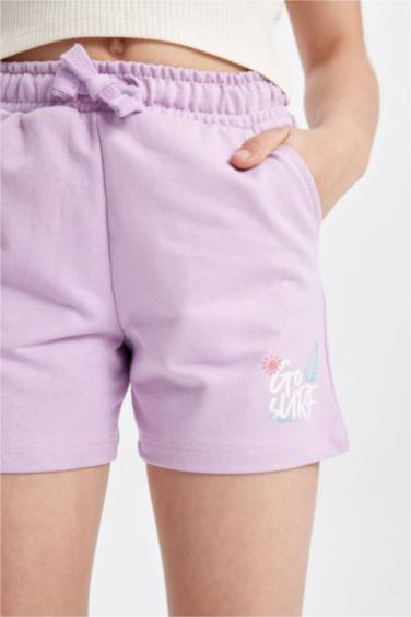 Girl Sweatshirt Fabric 2 Piece Shorts