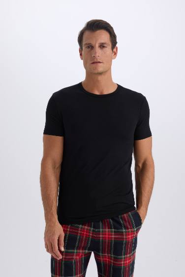 Slim Fit Crew Neck Short Sleeve Premium Top