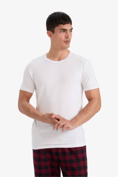 Premium Slim Fit Dar Kesim Bisiklet Yaka Modal Üst