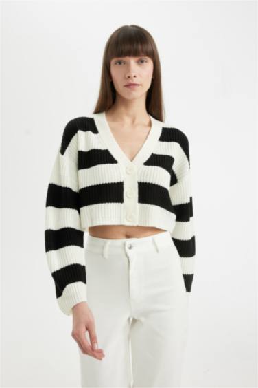 Regular Fit V-Neck Knitwear Cardigan