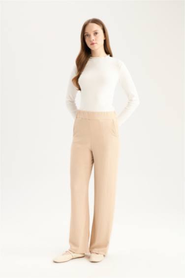 بنطرون منسوج قصة مريحة