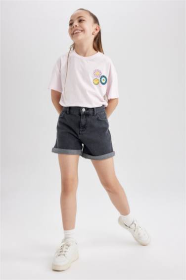 Girls SmileyWorld Licensed Regular Fit Short Sleeve T-Shirt