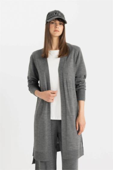 Regular Fit Shawl Collar Basic Cardigan