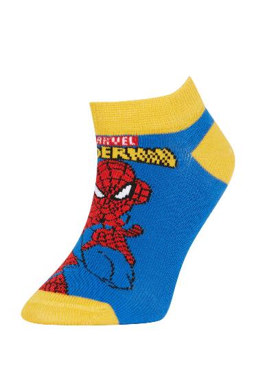 Boy Marvel Spiderman Licensed 3 Pack Cotton Booties Socks
