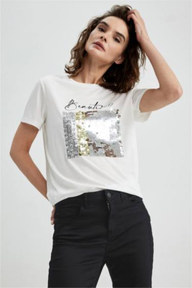 T-Shirt coupe régulière Col Rond