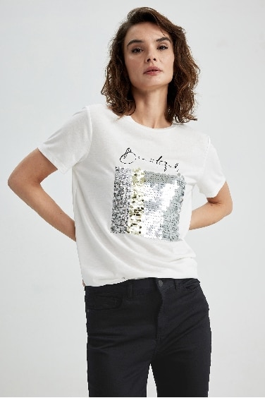 T-Shirt coupe régulière Col Rond