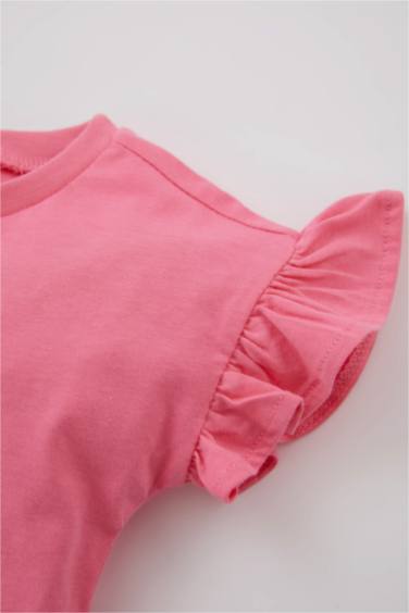 تي شيرت فلورال بناتي قصة عادية نص كم