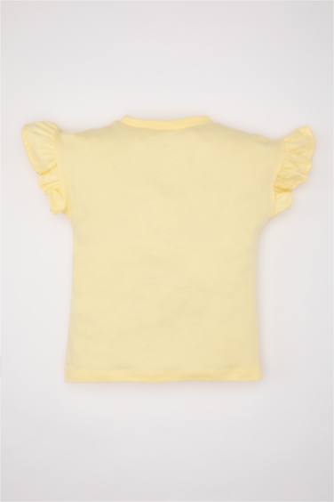 Baby Girl Crew Neck Printed Short Sleeve T-Shirt