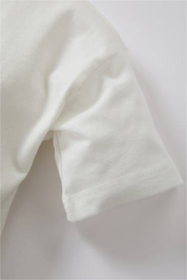 T-Shirt imprimé à Manches Courtes et Col Rond Pour Bébé Fille