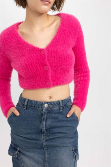 Slim Fit V-Neck Knitwear Cardigan