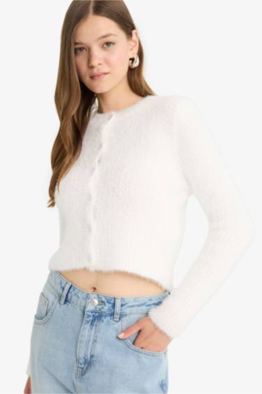 Slim Fit Crew Neck Knitwear Cardigan