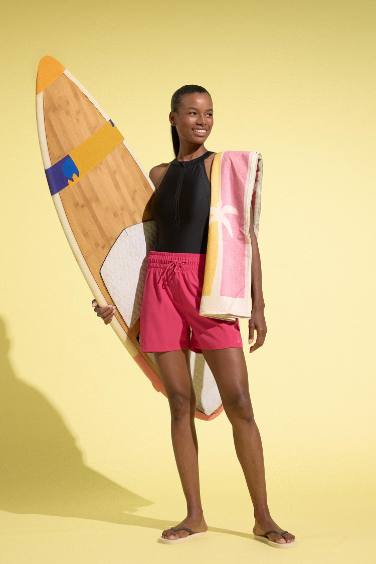 DeFactoFit Standard Fit Flexible Textured Swim Shorts