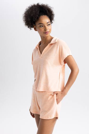 Polo Neck Sports Short Sleeve T-Shirt