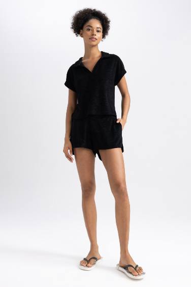 DeFactoFit Standard Fit Sports Terry Shorts