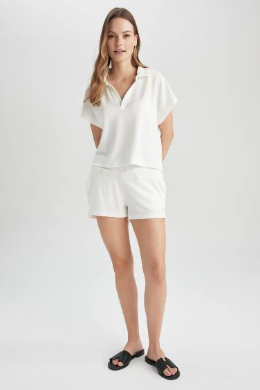 DeFactoFit Standard Fit Sports Terry Shorts