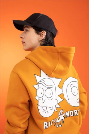 Rick and Morty Licensed Regular Fit Hoodie Sweatshirt