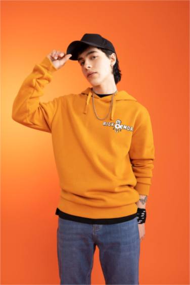 Rick and Morty Licensed Regular Fit Hoodie Sweatshirt