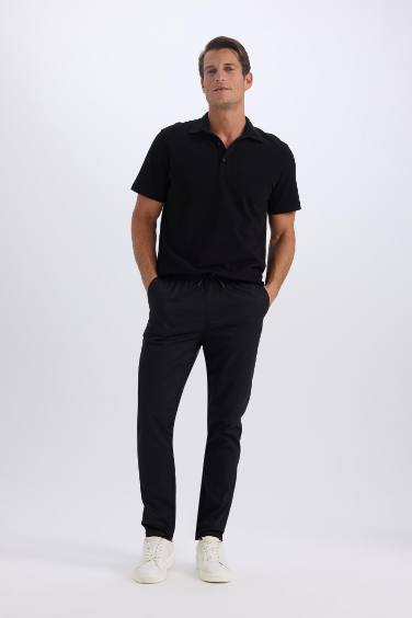 jogger Super Skinny Hem Gabardine Trousers