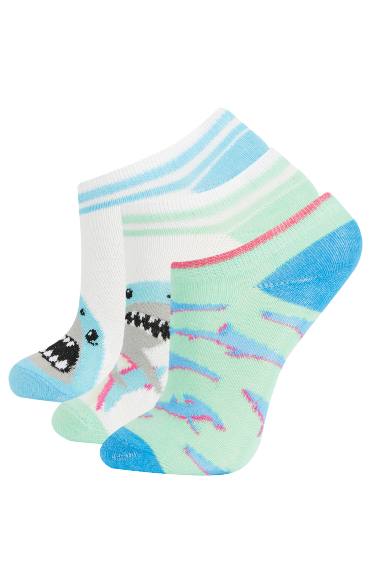 Boy 3 Pack Cotton Booties Socks